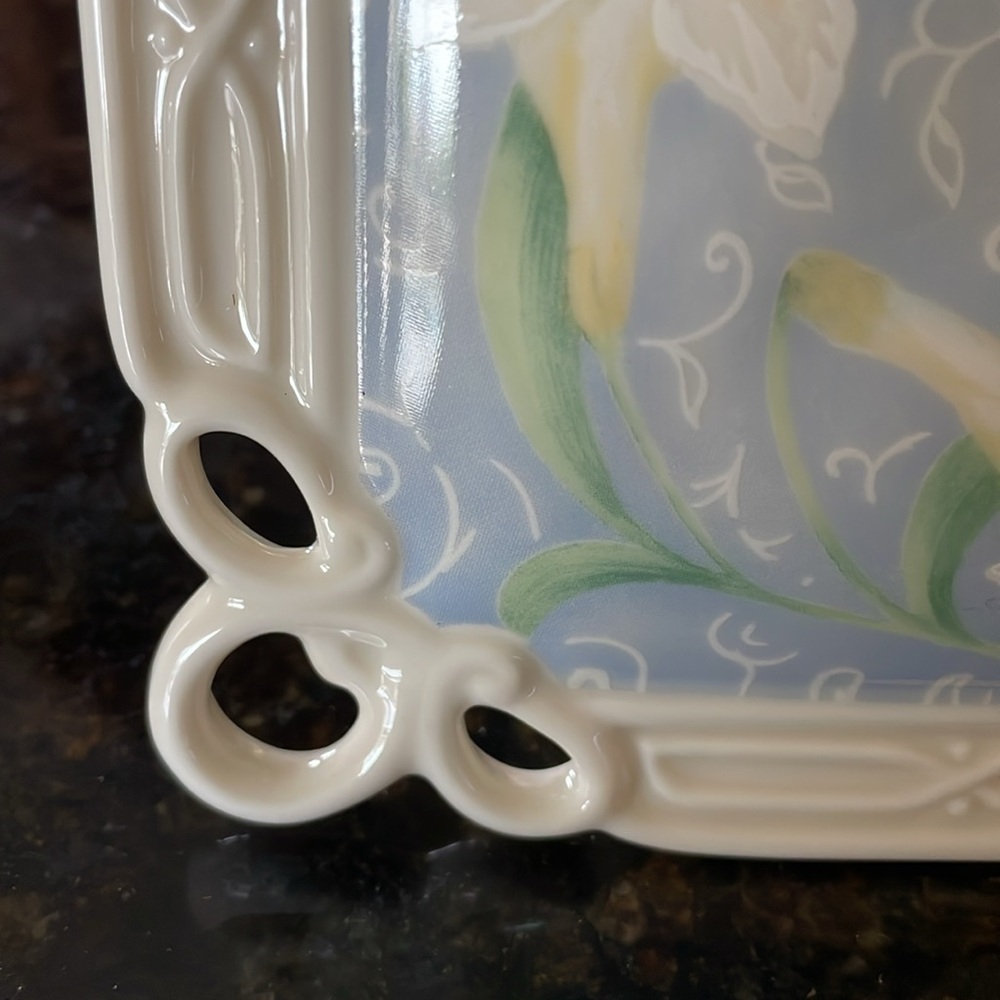 Lenox Sentiment Lily Porcelain Picture Frame 12 x 10 Holds 5 X 7 Photo - Picture 5 of 5